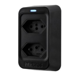 Plug Duplo Dispositivo de Proteção Elétrica 2P+T EPS 302 Preto Intelbras