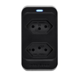 Plug Duplo Dispositivo de Proteção Elétrica 2P+T EPS 302 Preto Intelbras