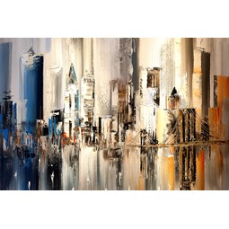 Quadro C/Vidro 40X60 Pintura Cidade Art Conceito