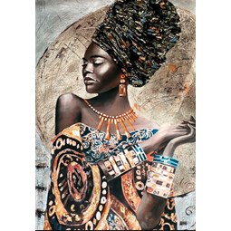 Quadro C/ Vidro 70x100 Africana Art Conceito