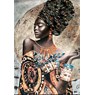 Quadro C/ Vidro 70x100 Africana Art Conceito
