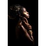 Quadro Com Vidro 40X60 Mulher Africana Art Conceito