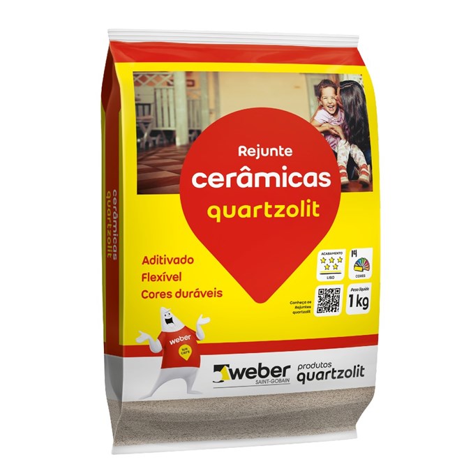 Rejunte Cerâmico 1kg Marrom Café Quartzolit