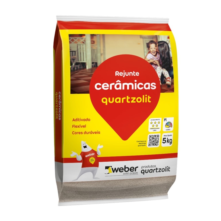 Rejunte Cerâmico 5kg Palha Quartzolit