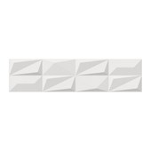 Revestimento Retificado Acetinado Relevos UP Origami Blanc 28x115 Caixa 1,94m² Savane 