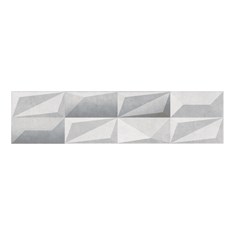 Revestimento Retificado Acetinado Relevos UP Origami Gris 28x115 Caixa 1,94m² Savane 