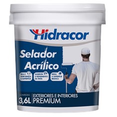Selador Acrílico Hidracor 3,6 Litros Branco Hidracor