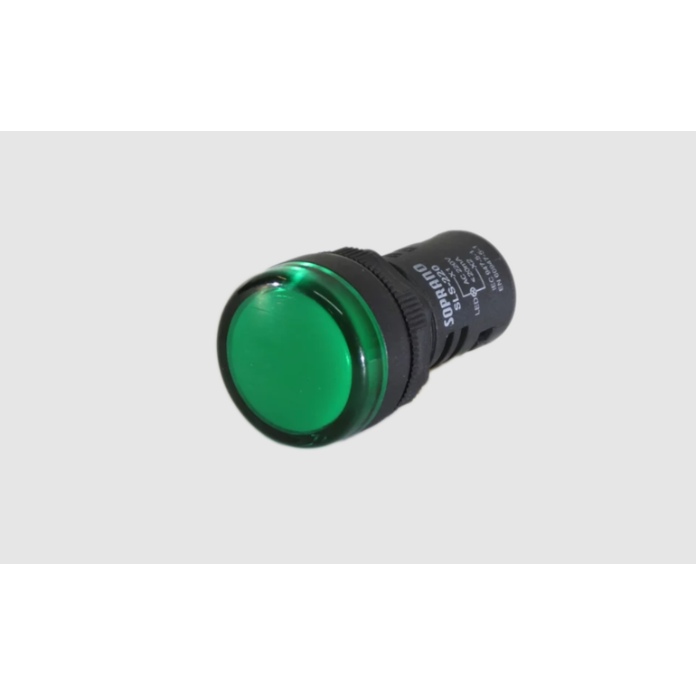 Sinalizador de Manobra Com Led 22MM 220V Verde Soprano