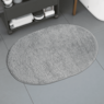 Tapete Comfort Oval 47X70cm Cinza Adomes
