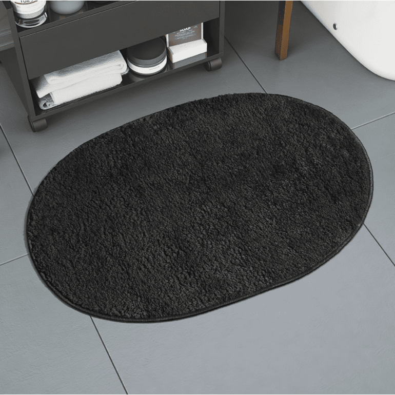 Tapete Comfort Oval 47X70CM Preto Adomes
