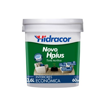 Tinta Acrílica Hplus Fosca 3,6 Litros Pérola Hidracor