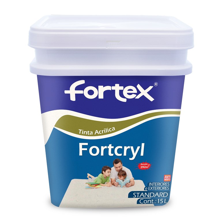 Tinta Acrílica Standard Fortcryl 15 Litros Branco Gelo Fortex