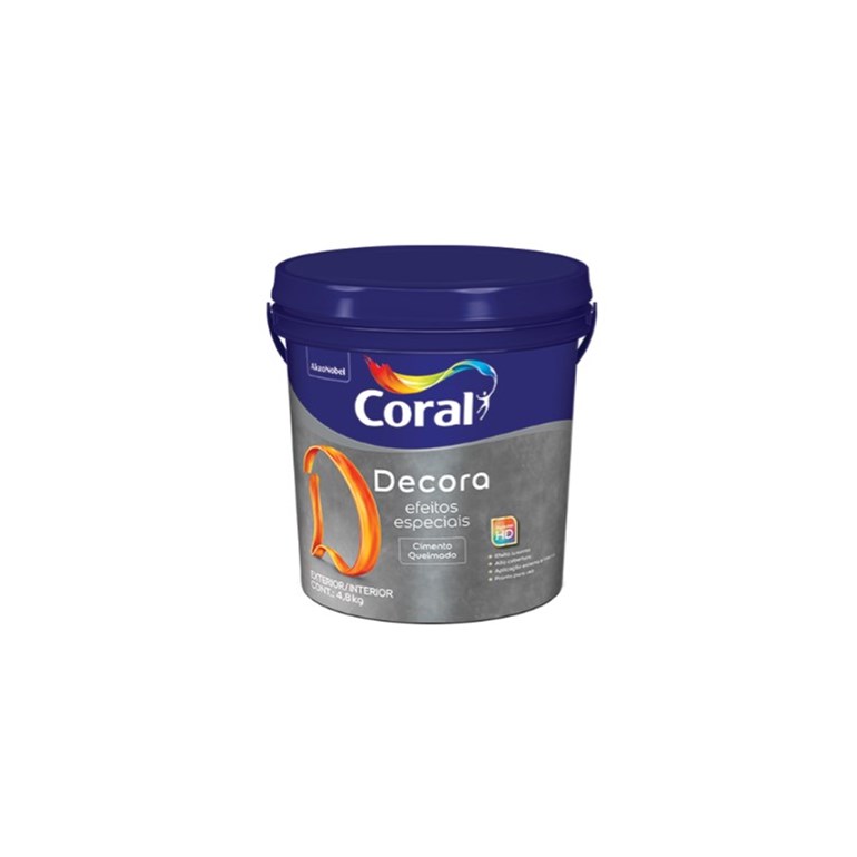 Tinta Decora Efeitos Especiais Cimento Queimado Tubarão Branco 4,8kg Coral