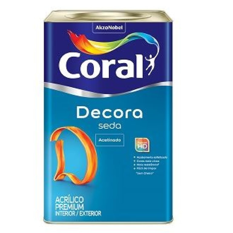 Tinta Decora Seda Acrílica Acetinada Base P 16 Litros Coral