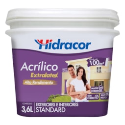 Tinta Extralatex 3,6 Litros Amarelo Canário Hidracor