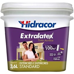 Tinta Extralatex 3,6 Litros Branco Gelo Hidracor