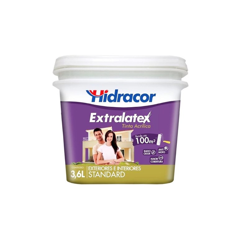 Tinta Extralatex 3,6 Litros Branco Hidracor