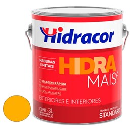 Tinta Hidra Mais Esmalte Sintético 3,0 Litros Amarelo Hidracor