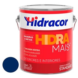 Tinta Hidra Mais Esmalte Sintético 3,0 Litros Azul Del Rey Hidracor