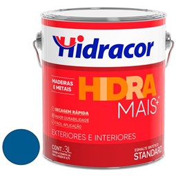 Tinta Hidra Mais Esmalte Sintético 3,0 Litros Azul França Hidracor