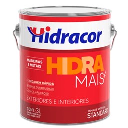 Tinta Hidra Mais Esmalte Sintético 3,0 Litros Cinza Médio Hidracor