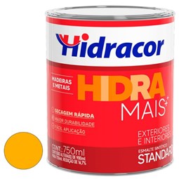 Tinta Hidra Mais Esmalte Sintético 750ML Amarelo Hidracor