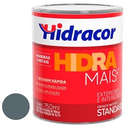 Tinta Hidra Mais Esmalte Sintético 750ML Cinza Escuro Hidracor