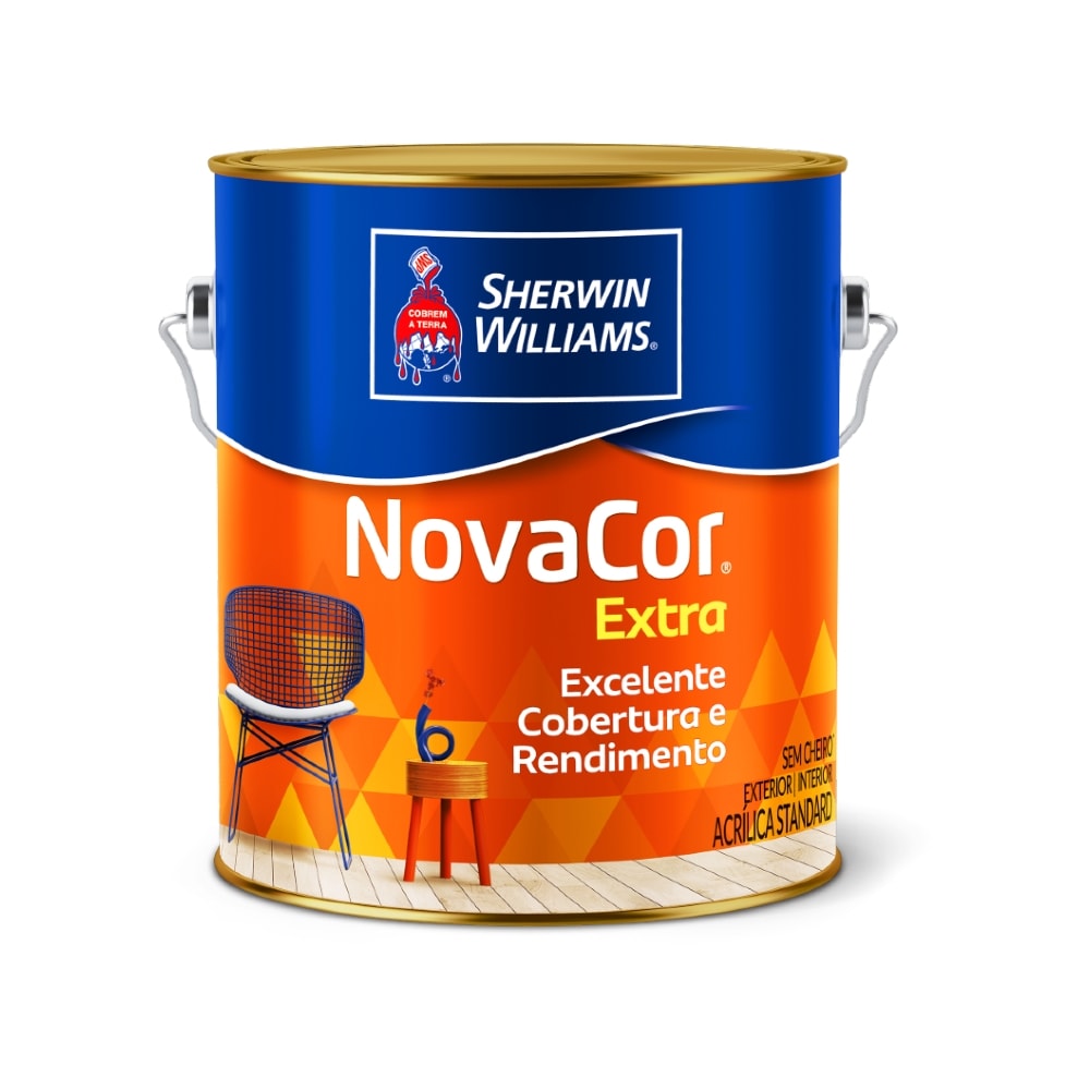 Tinta Novacor Acrílico Fosco 3,6 Litros Perola Sherwin Williams - Normatel