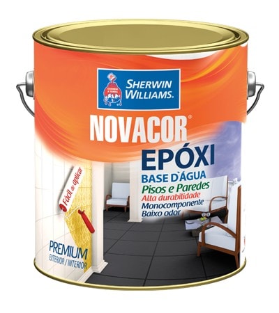 Tinta Novacor Epóxi Pisos E Paredes Branco 3,6 Litros Sherwin Williams ...