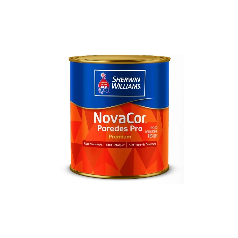 TINTA NOVACOR PAREDES PRO BRANCO FOSCO 0,9 LITROS SHERWIN WILLIAMS