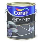 Tinta Pinta Piso Acrílico Fosco 3,6 Litros Cinza Escuro Coral