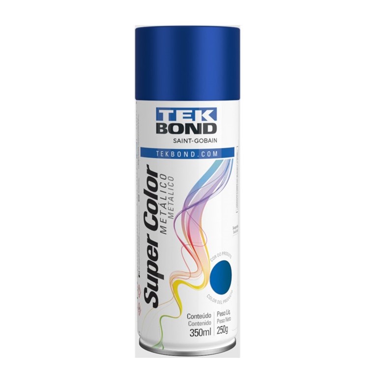 Tinta Spray Metalico 350ml Azul Tekbond