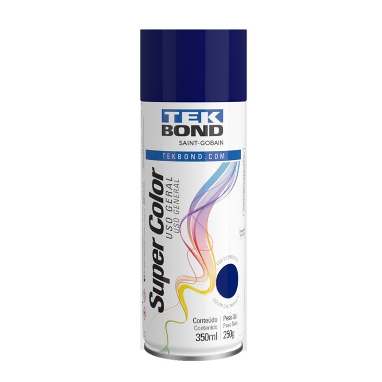 Tinta Spray Uso Geral 350ml Azul Escuro Tekbond