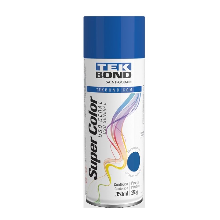 Tinta Spray Uso Geral 350ml Azul Tekbond