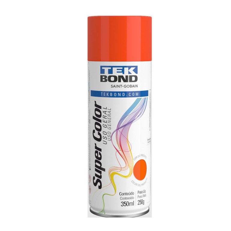 Tinta Spray Uso Geral 350ml Laranja Tekbond