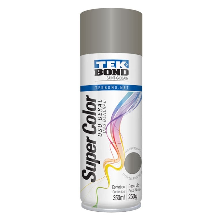 Tinta Spray Uso Geral 350ml Platina Tekbond