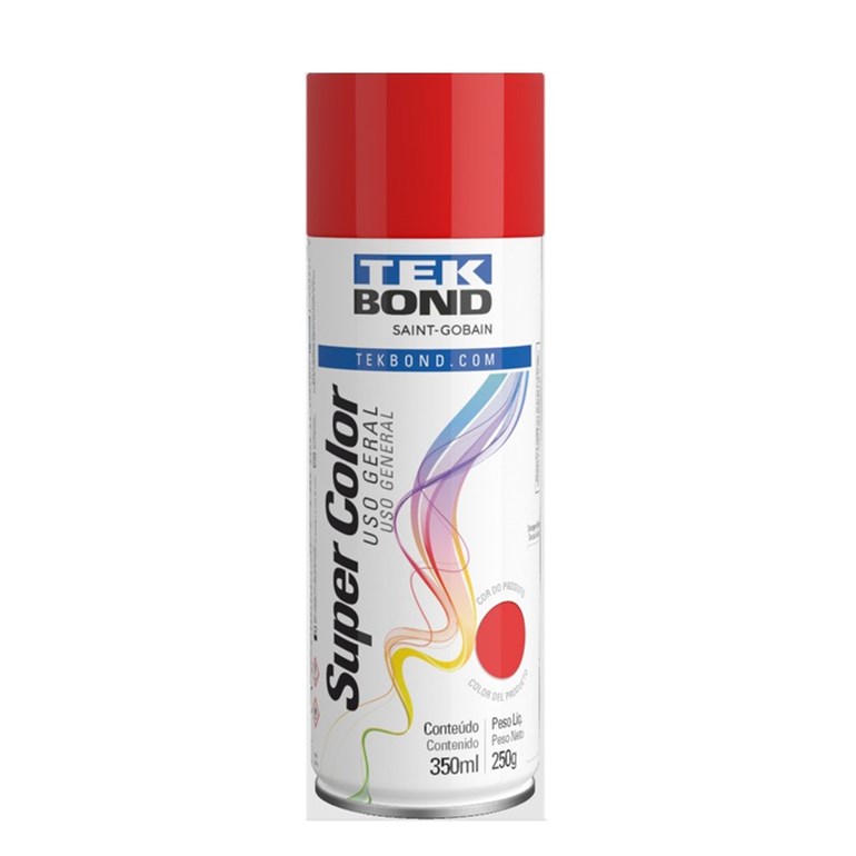 Tinta Spray Uso Geral 350ml Vermelho Tekbond