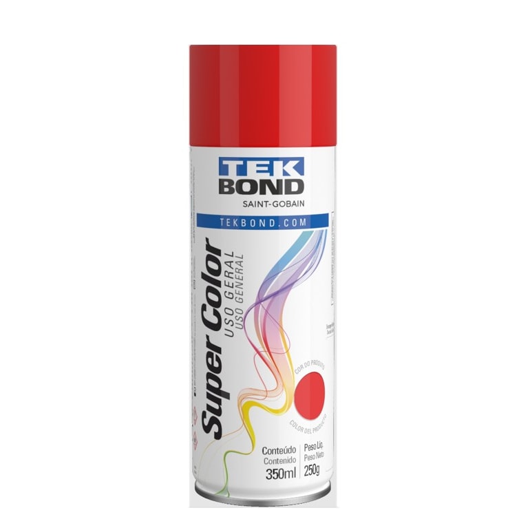 Tinta Spray Uso Geral 350ml Vermelho Tekbond