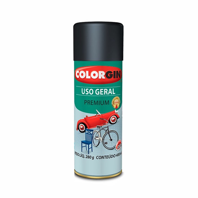 Tinta Spray Uso Geral 400ml Grafite Colorgin