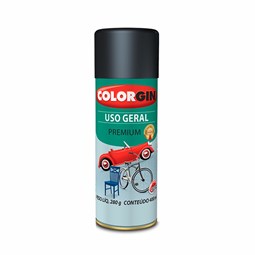 Tinta Spray Uso Geral 400ml Preto Fosco Colorgin