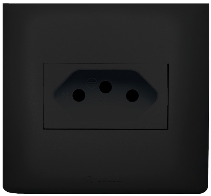 その他 Timaa Tomada Dupla 20A com 2 Pinos + Terra Sobrepor Preto Jeri Romazi