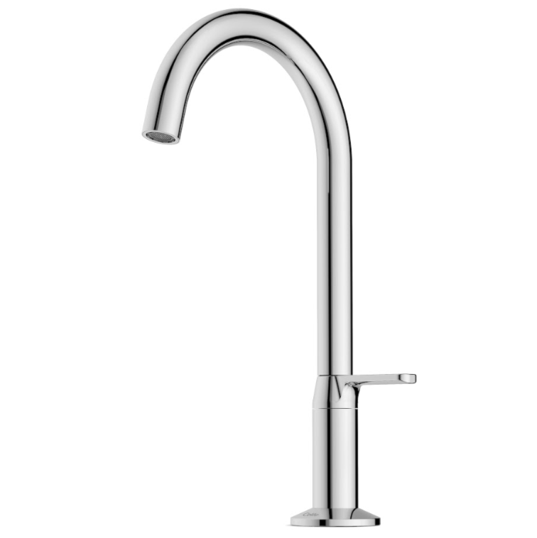 Torneira Para Lavatório de Mesa Bica Baixa Design Preto Matte Celite