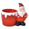 Vaso de Papai Noel Vermelho Branco e Preto