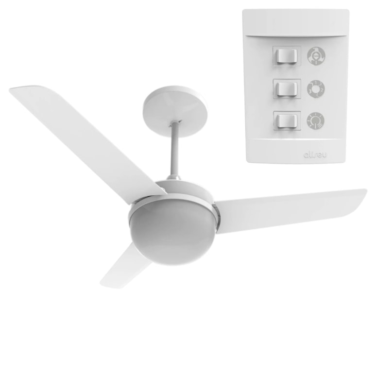 Ventilador de Teto Alisclean 22V Branco Aliseu