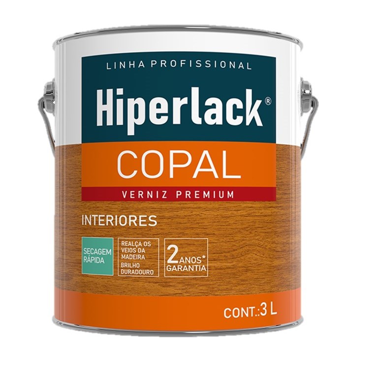 Verniz Hiperlack Copal Incolor 3,0 Litros Hidracor